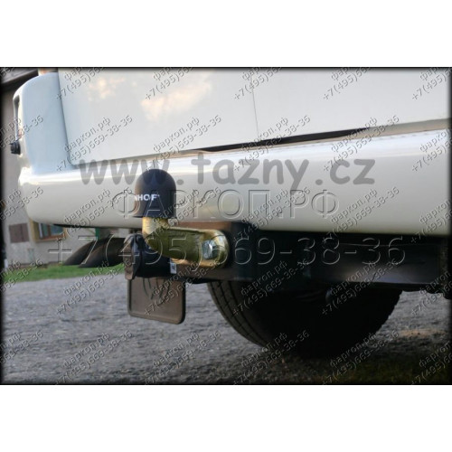 V-122 STEINHOF Фаркоп на Volkswagen Transporter, Caravelle, Multivan T4 2WD/4WD 1996-2003 без подрезки бампера. Тип шара: F. Нагрузки: 2500/100 кг, масса фаркопа 18 кг (без электрики в комплекте)